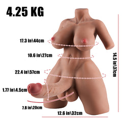 Vale: 4.2kg Futa Torso Sex Doll Realistic Torso Big Penis Sex Doll Vagina Sex Toy