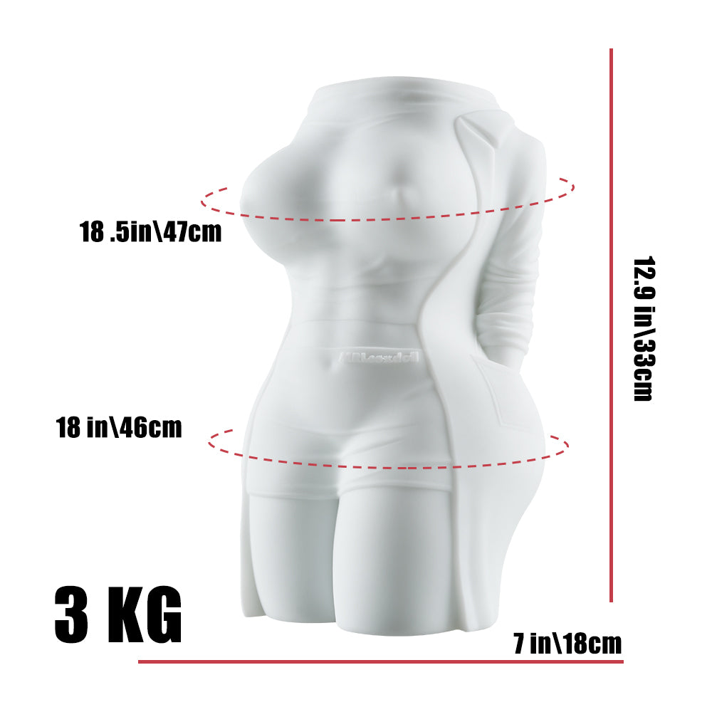 Cora:Trench coat girl Sex Doll Torso All-White Design Sex Toy For Men