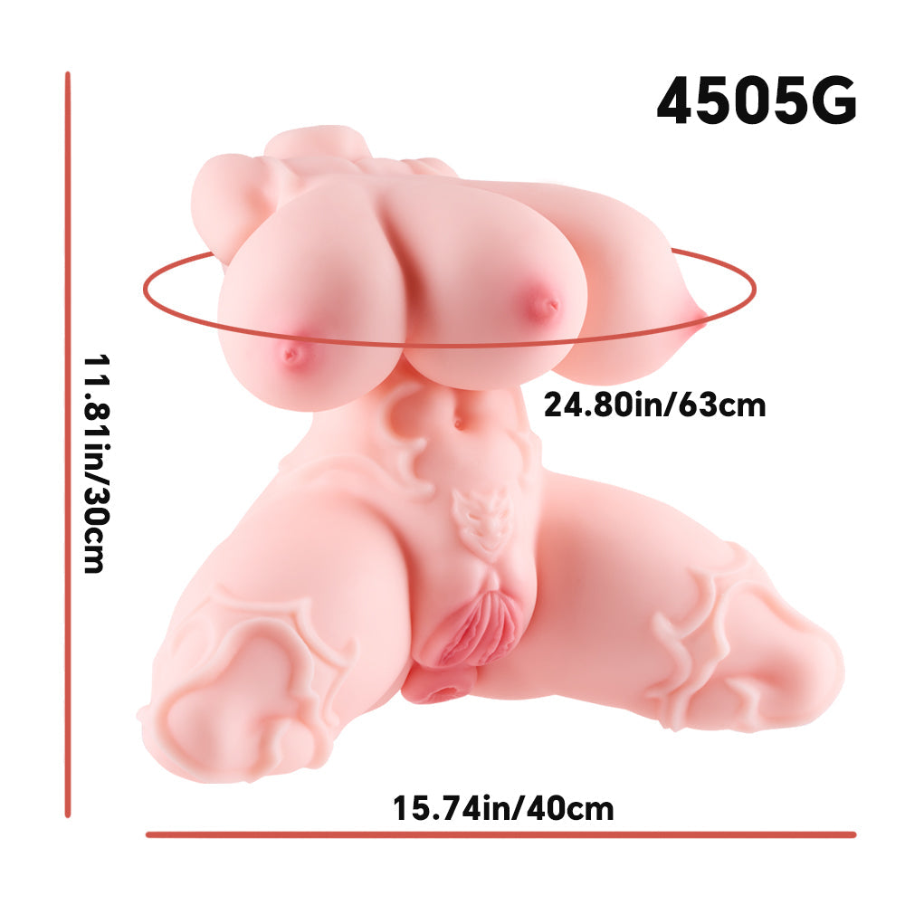 Denvir: 4.5kg Fantasy three breasts sex toy lewd tattoo girl double vagina